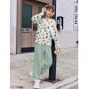 Arshiner Boys Clothes Set Long Raglan Sleeve T-Shirts + Casual Pants 2Pcs Colorblock Fall Outfits for Kids(Teddy- Cream / Green)