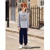Arshiner Boys Clothes Set Long Raglan Sleeve T-Shirts + Casual Pants 2Pcs Colorblock Fall Outfits for Kids(Teddy- Grey / Navy)