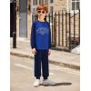Arshiner Boys Clothes Set Long Raglan Sleeve T-Shirts + Casual Pants 2Pcs Colorblock Fall Outfits for Kids(Teddy- Navy / Black)