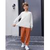 Arshiner Boys Clothes Set Long Raglan Sleeve T-Shirts + Casual Pants 2Pcs Colorblock Fall Outfits for Kids(White / Brown)