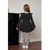 Arshiner Toddler Girl Clothes Ruffle Trim Long Sleeve Pullover Top and Floral Print Leggings Fall Outfits Kids Clothing Sets(Black-leopard)