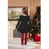 Arshiner Toddler Girl Clothes Ruffle Trim Long Sleeve Pullover Top and Floral Print Leggings Fall Outfits Kids Clothing Sets(Christmas)
