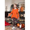 Arshiner Toddler Girl Clothes Ruffle Trim Long Sleeve Pullover Top and Floral Print Leggings Fall Outfits Kids Clothing Sets(Halloween)