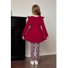 Arshiner Toddler Girl Clothes Ruffle Trim Long Sleeve Pullover Top and Floral Print Leggings Fall Outfits Kids Clothing Sets(Wine Red-leopard)