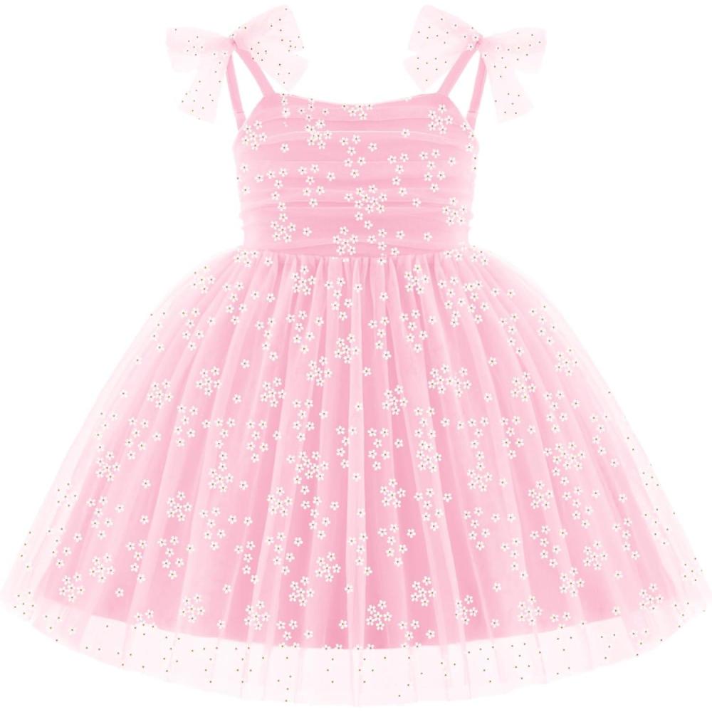 image:imageArshiner Toddler Tutu Dress Girls Sleeveless Birthday Party Dresses Cute Princess Tulle Sundress for Kids 26YPink