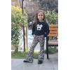 Arshiner Girls 2 Piece Clothes Long Sleeve Sweatshirt & Flared Pants Fall Clothing Set Size 5-12 Years(Black Leopard)