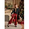 Arshiner Girls 2 Piece Clothes Long Sleeve Sweatshirt & Flared Pants Fall Clothing Set Size 5-12 Years(Black&red)