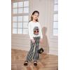Arshiner Girls 2 Piece Clothes Long Sleeve Sweatshirt & Flared Pants Fall Clothing Set Size 5-12 Years(Black&white)