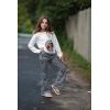 Arshiner Girls 2 Piece Clothes Long Sleeve Sweatshirt & Flared Pants Fall Clothing Set Size 5-12 Years(Black&white)