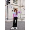 Arshiner Girls 2 Piece Clothes Long Sleeve Sweatshirt & Flared Pants Fall Clothing Set Size 5-12 Years(Blue&pink Tie Dye)