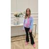 Arshiner Girls 2 Piece Clothes Long Sleeve Sweatshirt & Flared Pants Fall Clothing Set Size 5-12 Years(Blue&pink Tie Dye)
