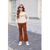 Arshiner Girls 2 Piece Clothes Long Sleeve Sweatshirt & Flared Pants Fall Clothing Set Size 5-12 Years(Brown)