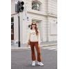 Arshiner Girls 2 Piece Clothes Long Sleeve Sweatshirt & Flared Pants Fall Clothing Set Size 5-12 Years(Brown)