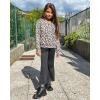 Arshiner Girls 2 Piece Clothes Long Sleeve Sweatshirt & Flared Pants Fall Clothing Set Size 5-12 Years(Brown Leopard)