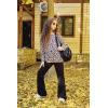 Arshiner Girls 2 Piece Clothes Long Sleeve Sweatshirt & Flared Pants Fall Clothing Set Size 5-12 Years(Brown Leopard)