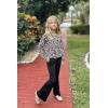 Arshiner Girls 2 Piece Clothes Long Sleeve Sweatshirt & Flared Pants Fall Clothing Set Size 5-12 Years(Brown Leopard)