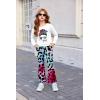 Arshiner Girls 2 Piece Clothes Long Sleeve Sweatshirt & Flared Pants Fall Clothing Set Size 5-12 Years(Colorful Leopard)