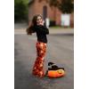 Arshiner Girls 2 Piece Clothes Long Sleeve Sweatshirt & Flared Pants Fall Clothing Set Size 5-12 Years(Orange)