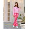 Arshiner Girls 2 Piece Clothes Long Sleeve Sweatshirt & Flared Pants Fall Clothing Set Size 5-12 Years(Pink Tie Dye)