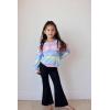 Arshiner Girls 2 Piece Clothes Long Sleeve Sweatshirt & Flared Pants Fall Clothing Set Size 5-12 Years(Rainbow)