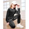 Arshiner Girls 2 Piece Outfit Sweatsuits Set Kids Velour Sweatshirts & Sweatpants Tracksuits Set for Girls(Black)