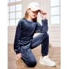 Arshiner Girls 2 Piece Outfit Sweatsuits Set Kids Velour Sweatshirts & Sweatpants Tracksuits Set for Girls(Blue Purple)
