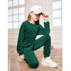 Arshiner Girls 2 Piece Outfit Sweatsuits Set Kids Velour Sweatshirts & Sweatpants Tracksuits Set for Girls(Dark Green)