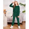Arshiner Girls 2 Piece Outfit Sweatsuits Set Kids Velour Sweatshirts & Sweatpants Tracksuits Set for Girls(Dark Green)