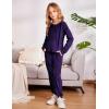 Arshiner Girls 2 Piece Outfit Sweatsuits Set Kids Velour Sweatshirts & Sweatpants Tracksuits Set for Girls(Dark Purple)