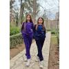 Arshiner Girls 2 Piece Outfit Sweatsuits Set Kids Velour Sweatshirts & Sweatpants Tracksuits Set for Girls(Dark Purple)
