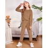 Arshiner Girls 2 Piece Outfit Sweatsuits Set Kids Velour Sweatshirts & Sweatpants Tracksuits Set for Girls(Khaki)
