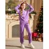 Arshiner Girls 2 Piece Outfit Sweatsuits Set Kids Velour Sweatshirts & Sweatpants Tracksuits Set for Girls(Lilac)