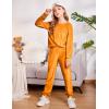 Arshiner Girls 2 Piece Outfit Sweatsuits Set Kids Velour Sweatshirts & Sweatpants Tracksuits Set for Girls(Orange)