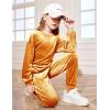 Arshiner Girls 2 Piece Outfit Sweatsuits Set Kids Velour Sweatshirts & Sweatpants Tracksuits Set for Girls(Orange)