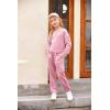 Arshiner Girls 2 Piece Outfit Sweatsuits Set Kids Velour Sweatshirts & Sweatpants Tracksuits Set for Girls(Pink)