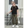 Arshiner Girls 2 Piece Outfits Fashion Clothes Short Sleeve Tops and Jogger Pants Kids Tracksuit Sweatsuits Set(Camouflage)