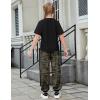 Arshiner Girls 2 Piece Outfits Fashion Clothes Short Sleeve Tops and Jogger Pants Kids Tracksuit Sweatsuits Set(Camouflage)