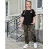 Arshiner Girls 2 Piece Outfits Fashion Clothes Short Sleeve Tops and Jogger Pants Kids Tracksuit Sweatsuits Set(Camouflage)