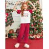 Arshiner Girls 2 Piece Outfits Fashion Clothes Short Sleeve Tops and Jogger Pants Kids Tracksuit Sweatsuits Set(Christmas)