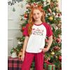 Arshiner Girls 2 Piece Outfits Fashion Clothes Short Sleeve Tops and Jogger Pants Kids Tracksuit Sweatsuits Set(Christmas)