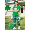Arshiner Girls 2 Piece Outfits Fashion Clothes Short Sleeve Tops and Jogger Pants Kids Tracksuit Sweatsuits Set(Four-leaf Clover)