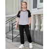 Arshiner Girls 2 Piece Outfits Fashion Clothes Short Sleeve Tops and Jogger Pants Kids Tracksuit Sweatsuits Set(Grey)