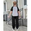 Arshiner Girls 2 Piece Outfits Fashion Clothes Short Sleeve Tops and Jogger Pants Kids Tracksuit Sweatsuits Set(Grey)