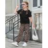 Arshiner Girls 2 Piece Outfits Fashion Clothes Short Sleeve Tops and Jogger Pants Kids Tracksuit Sweatsuits Set(Leopard)