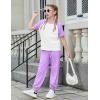 Arshiner Girls 2 Piece Outfits Fashion Clothes Short Sleeve Tops and Jogger Pants Kids Tracksuit Sweatsuits Set(Light Purple)