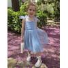 Arshiner Toddler Tutu Dress Girls Sleeveless Birthday Party Dresses Cute Princess Tulle Sundress for Kids 2-6Y(Light Blue)