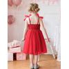 Arshiner Toddler Tutu Dress Girls Sleeveless Birthday Party Dresses Cute Princess Tulle Sundress for Kids 2-6Y(Red)