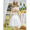 Arshiner Toddler Tutu Dress Girls Sleeveless Birthday Party Dresses Cute Princess Tulle Sundress for Kids 2-6Y(White)