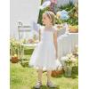 Arshiner Toddler Tutu Dress Girls Sleeveless Birthday Party Dresses Cute Princess Tulle Sundress for Kids 2-6Y(White)