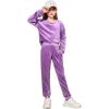 Arshiner Girls 2 Piece Outfit Sweatsuits Set Kids Velour Sweatshirts & Sweatpants Tracksuits Set for Girls(Lilac)